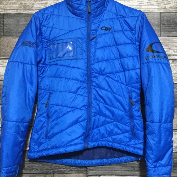 Outdoor Research Puffer Jacket Women’s XS Blue Full Zip Crystal Mountain Pockets - Picture 6 of 11